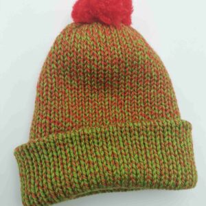 Caciula tricotata, dubla, reversibila, cu mot detasabil 3-5 ani