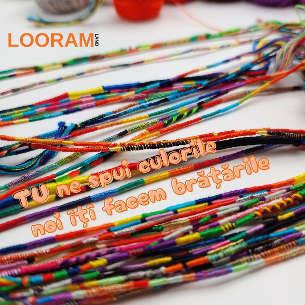 Brățară din ață colorată pentru mână sau picior - pe comandă