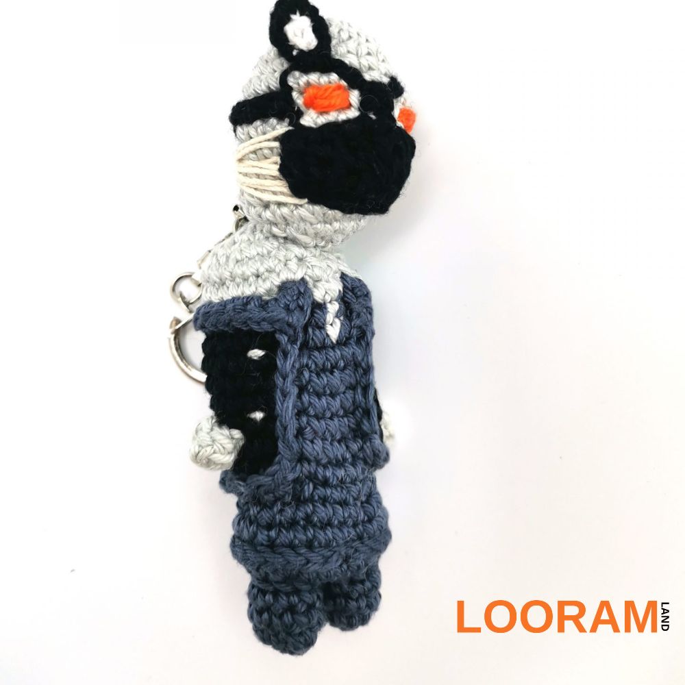 Doc 2BDamned din jocul Madness Combat breloc croșetat unicat