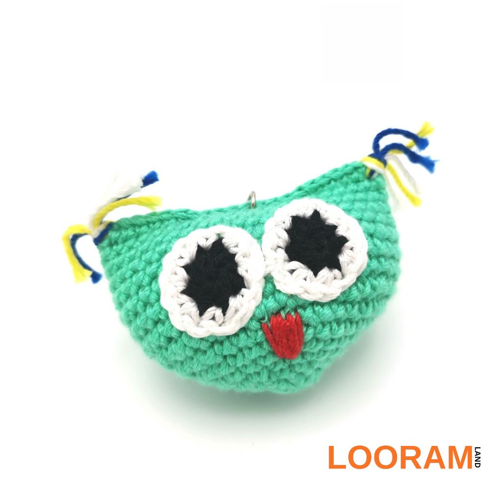 Bufniță croșetată breloc