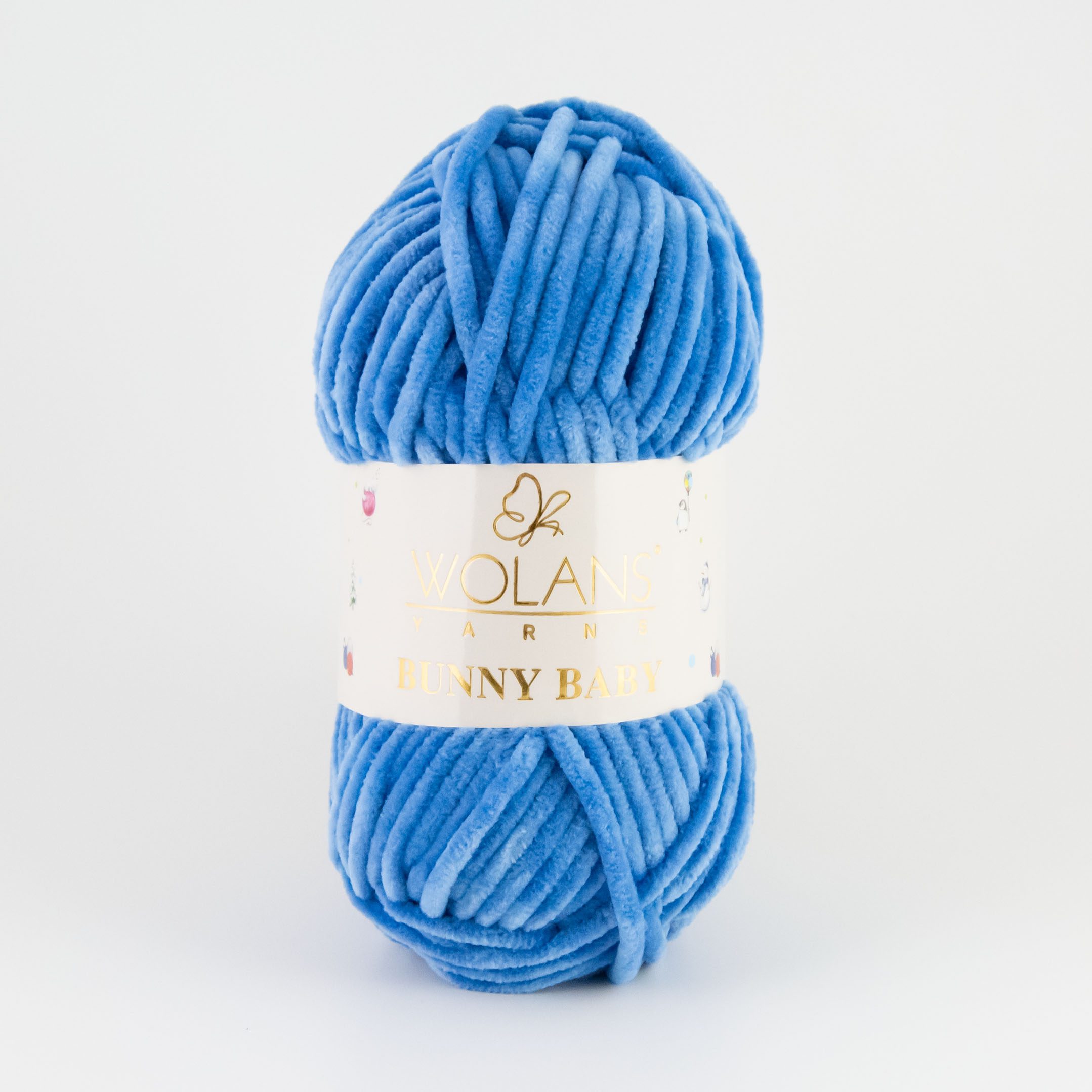 Bunny Baby Wolans fir pufos catifea ALBASTRU ROYAL 35
