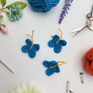 Brosa crosetata manual Fluture