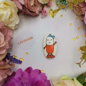 Martisor Brosa Pastila - Capsula - portocalie - handmade