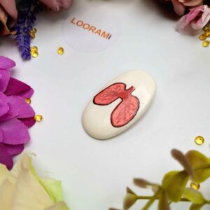 Martisor Brosa PLAMANI - medicina - handmade - portelan artizanal