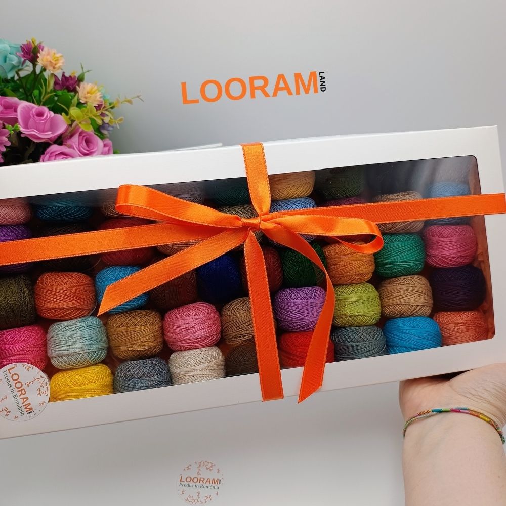 Cotton Perle Românofir ață mercerizată bumbac mix 46 culori (13)