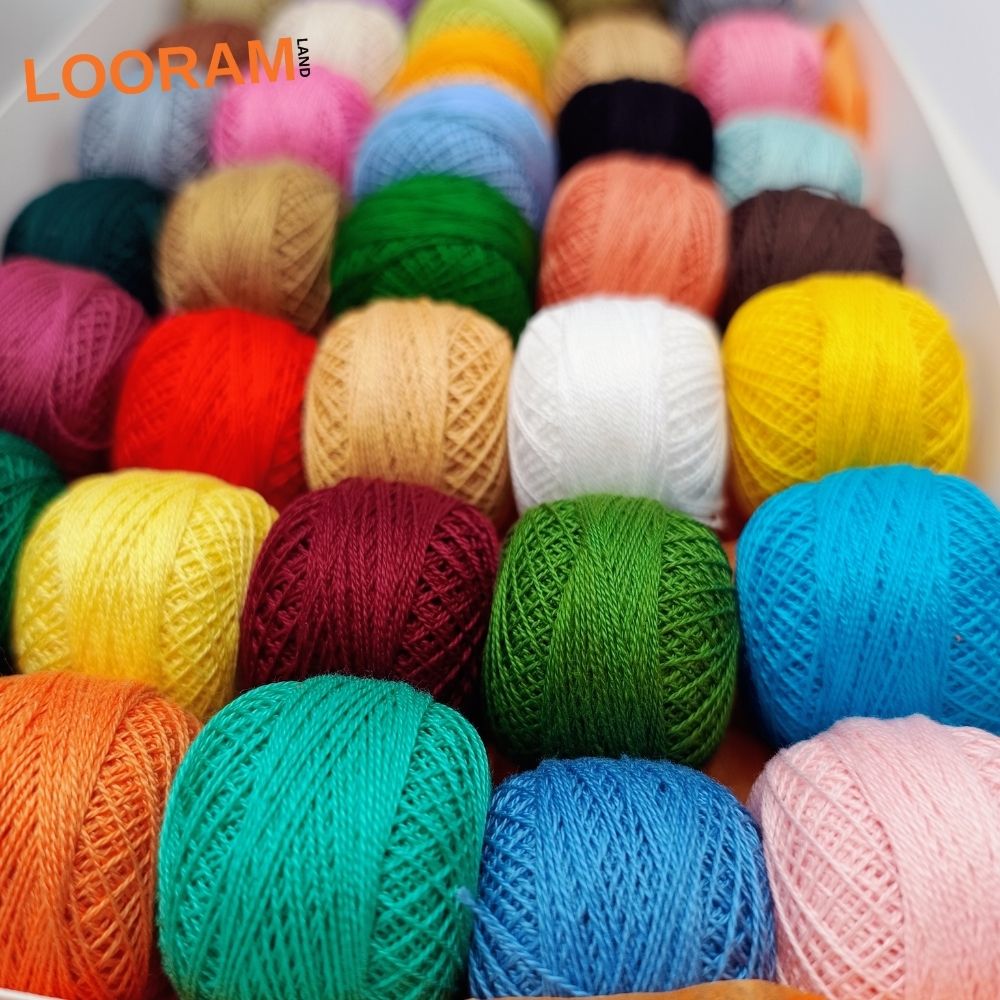 Cotton Perle Românofir ață mercerizată bumbac mix 46 culori (2)