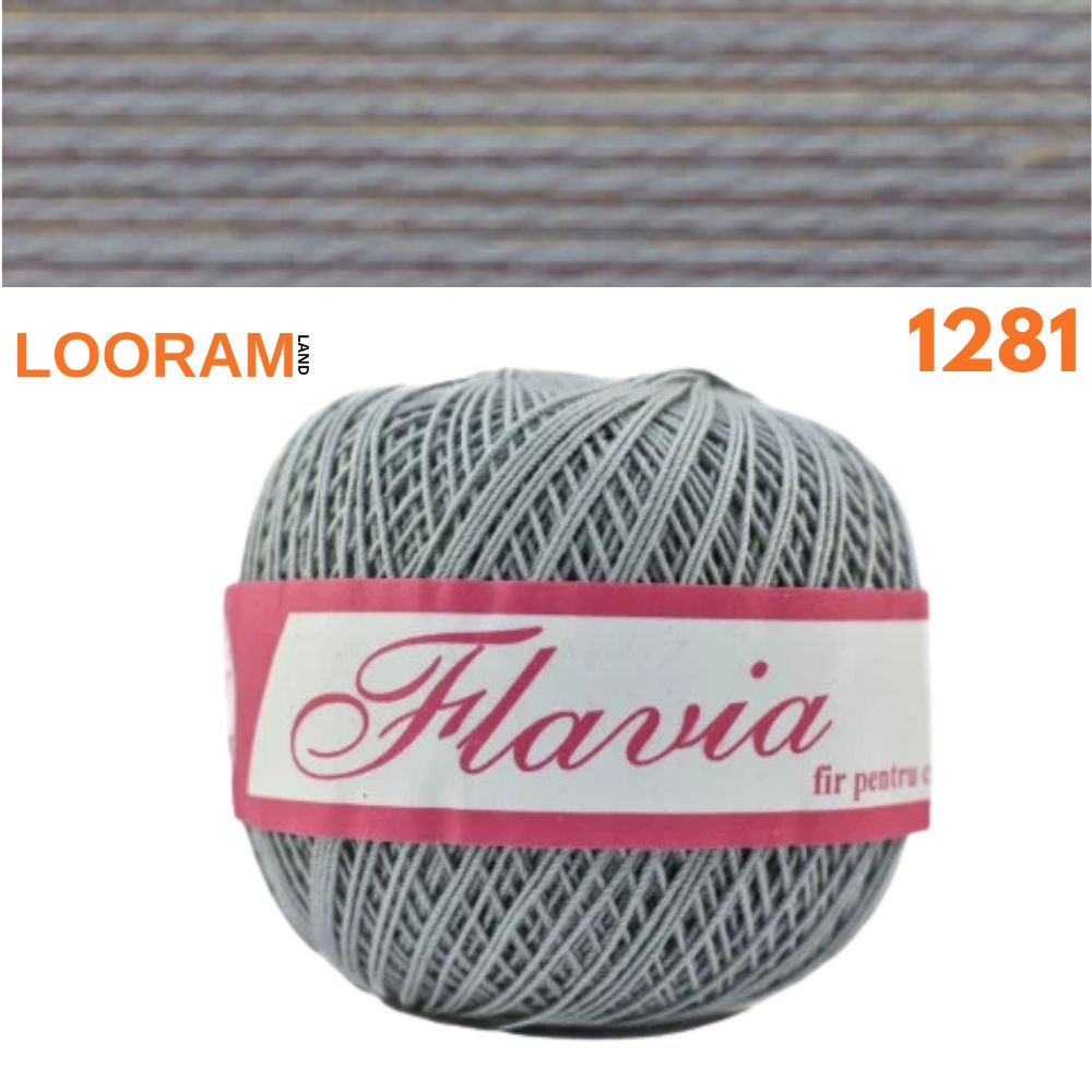 Flavia Românofir fir bumbac mercerizat gri 1281