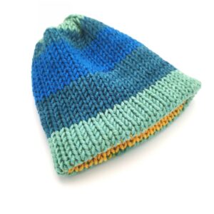 Caciula tricotata manual, dublata, simpla 0-3 luni