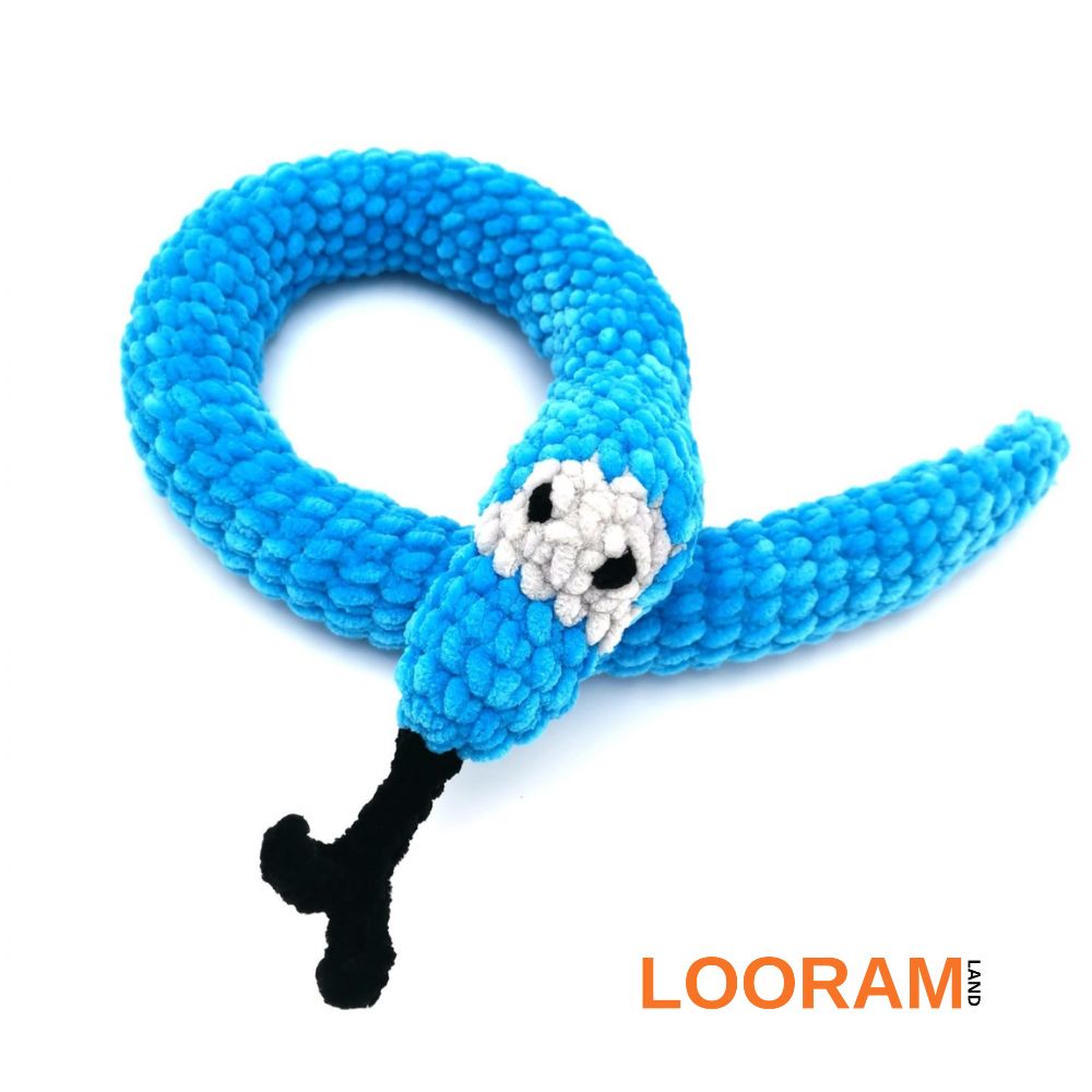 Șarpe pufos de pluș jucărie croșetată - pe comandă