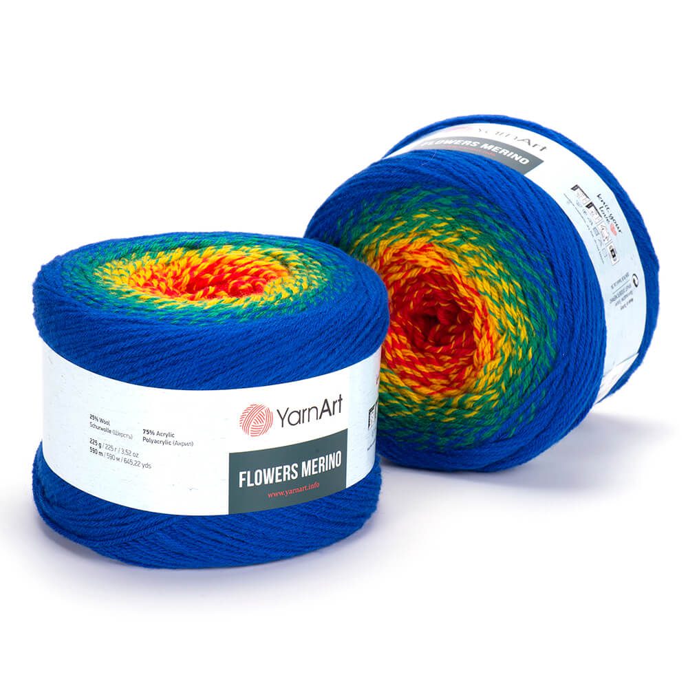 Flowers Merino YarnArt fir acril si lana multicolor 535