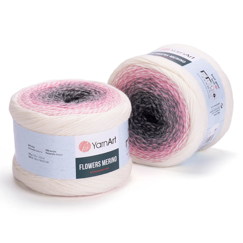 Flowers Merino YarnArt fir acril si lana multicolor 546