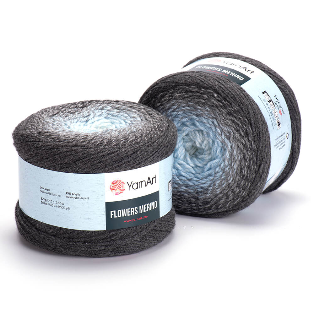 Flowers Merino YarnArt fir acril si lana multicolor 550
