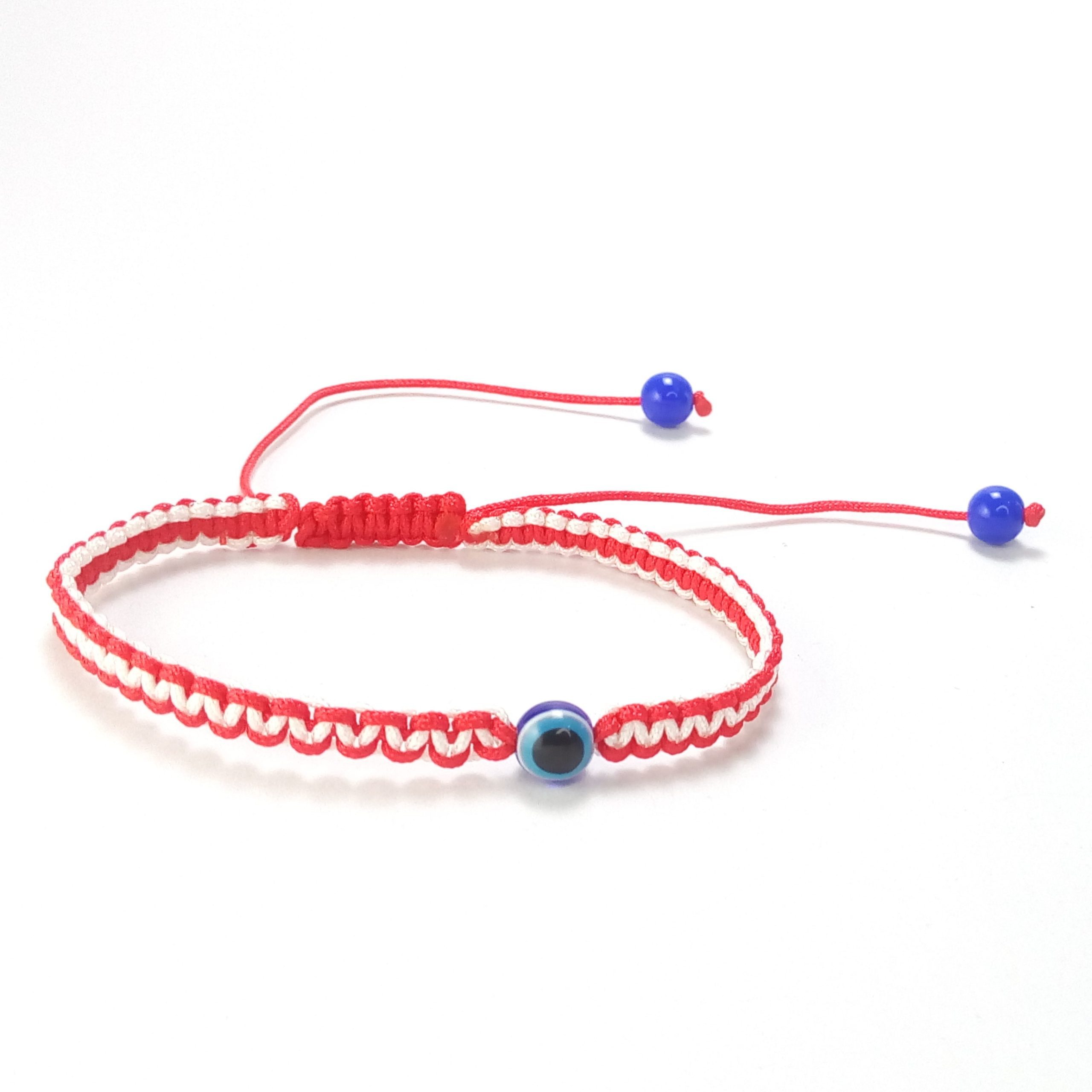 Bratara Martisor cu element Ochiul lui Horus albastru - martisor lucrat manual