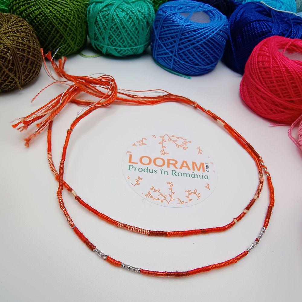 Set 2 brățari din ață colorată subțire multicoloră SET 2 - pe comandă