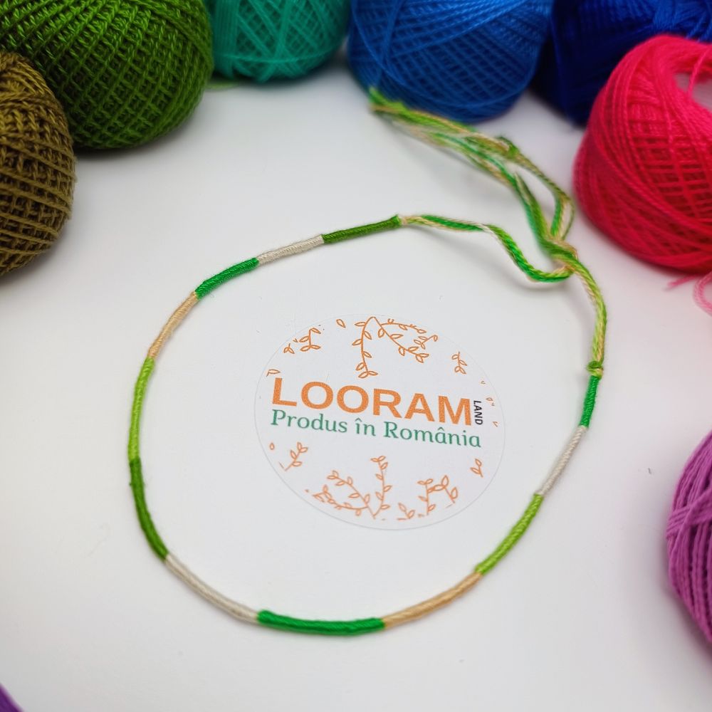 Brățară din ață colorată subțire multicoloră model 3 - pe comandă