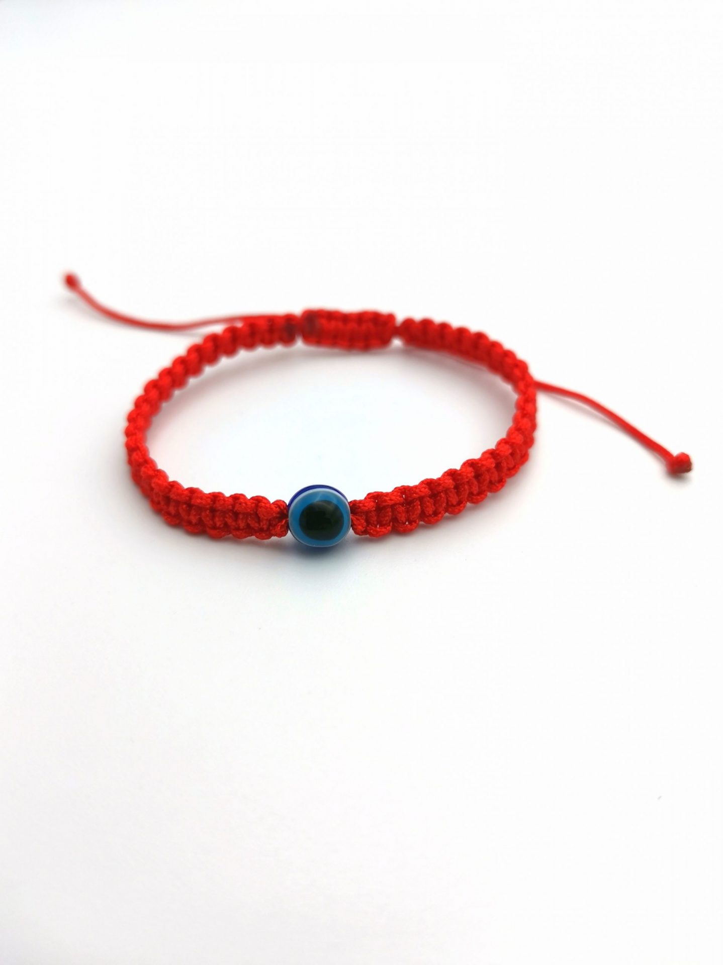 Brățară roșie pentru bebe Ochiul lui Horus albastru