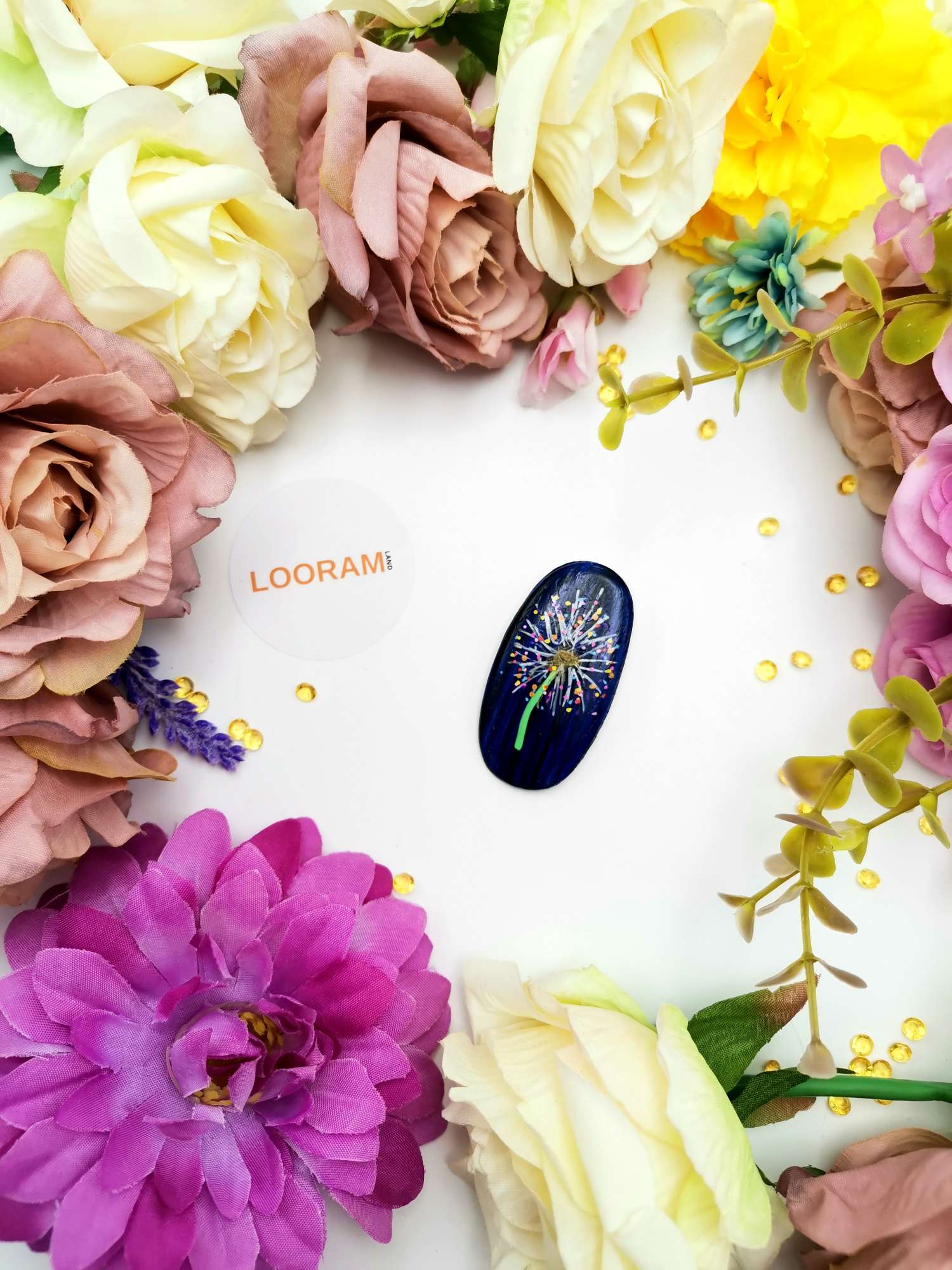 broșă handmade păpădie