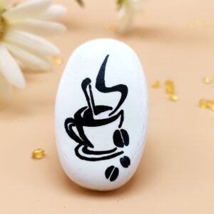 Brosa martisor Ceasca de Cafea - martisor handmade portelan artizanal