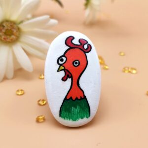 Brosa martisor Cocos - martisor handmade - portelan artizanal