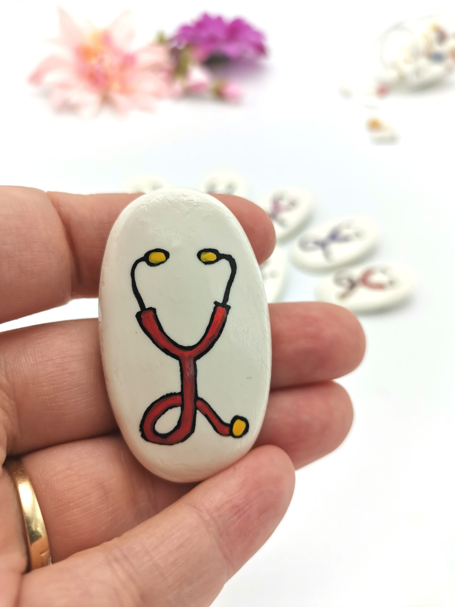 Brosa Stetoscop rosu