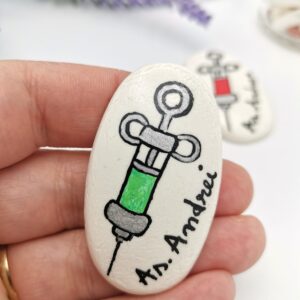 Brosa Seringa As Andrei - martisor lucrat manual