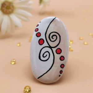 Brosa model abstract in culori acrilice