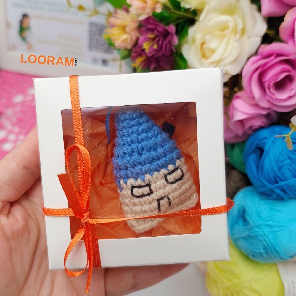 Căsuță croșetată breloc