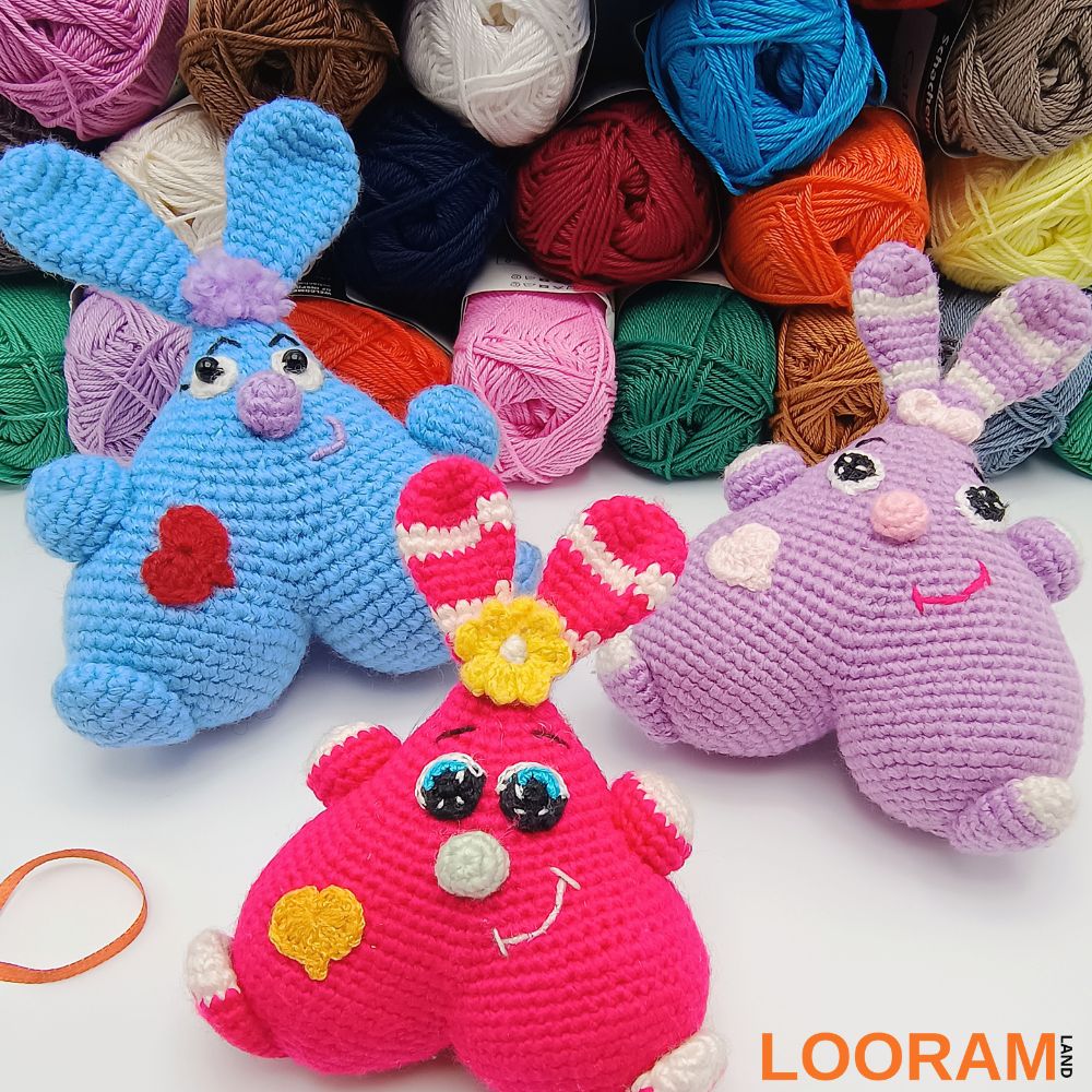 cutie cadou iepuras crosetat