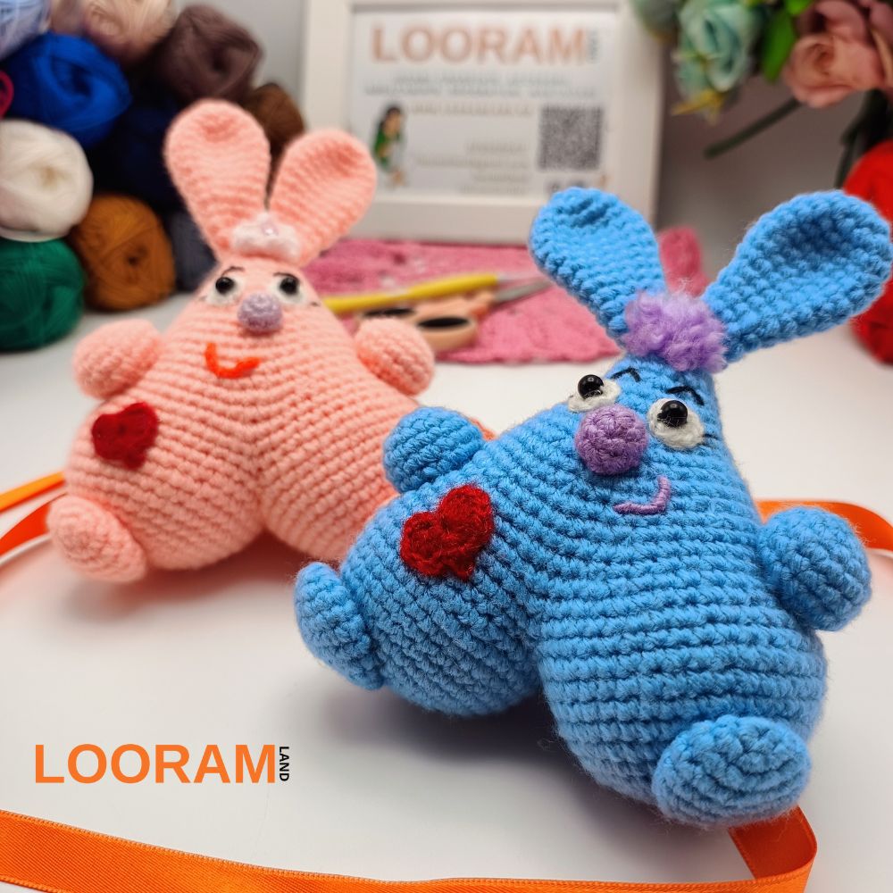 cutie cadou jucarie crosetata iepuras lucrat manual (5)