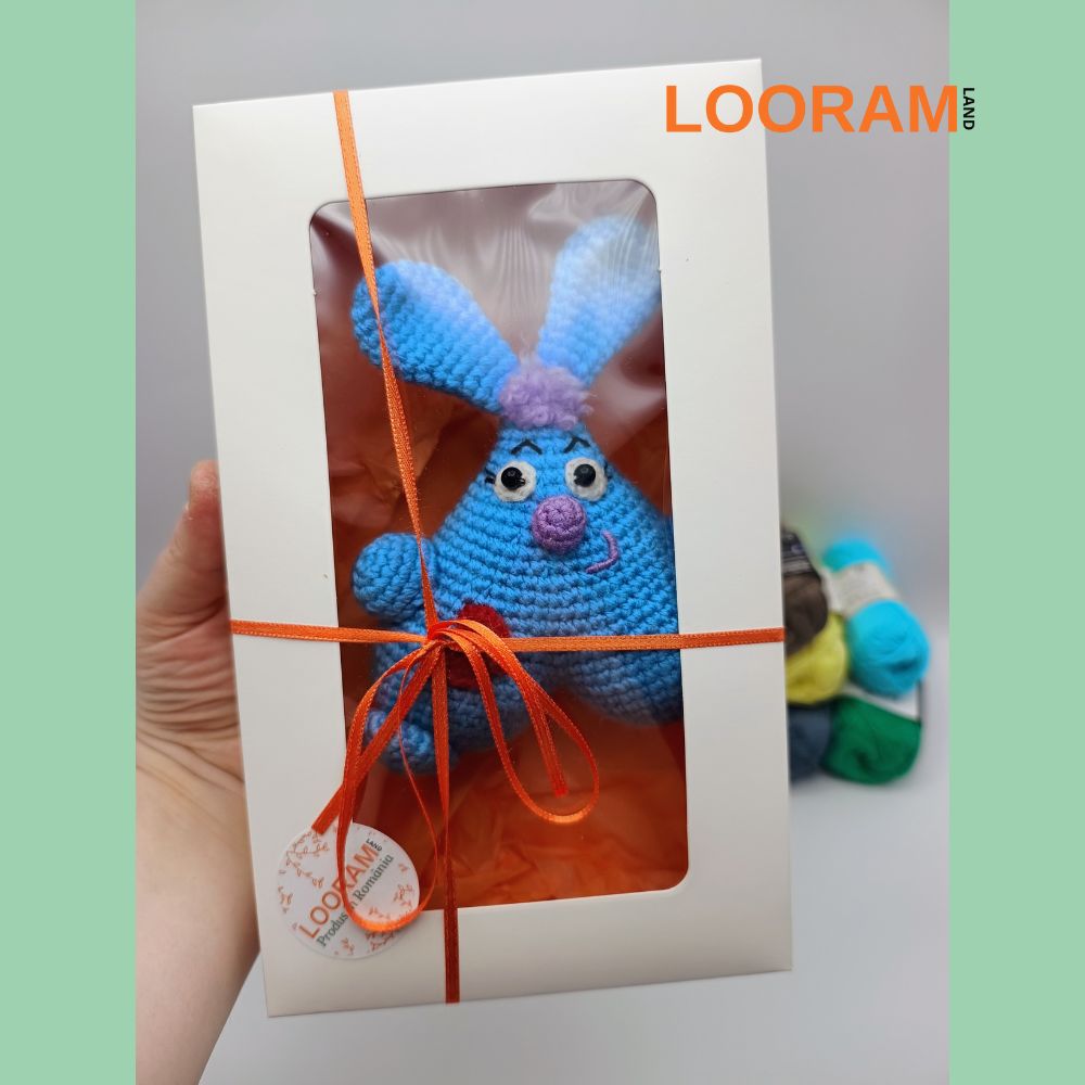 cutie cadou jucarie crosetata iepuras lucrat manual (9)