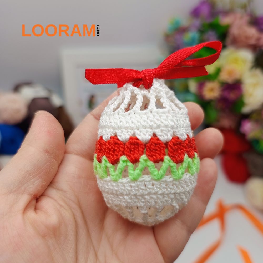 Set cadou 6 huse croșetate decorative pentru ouă de Paște