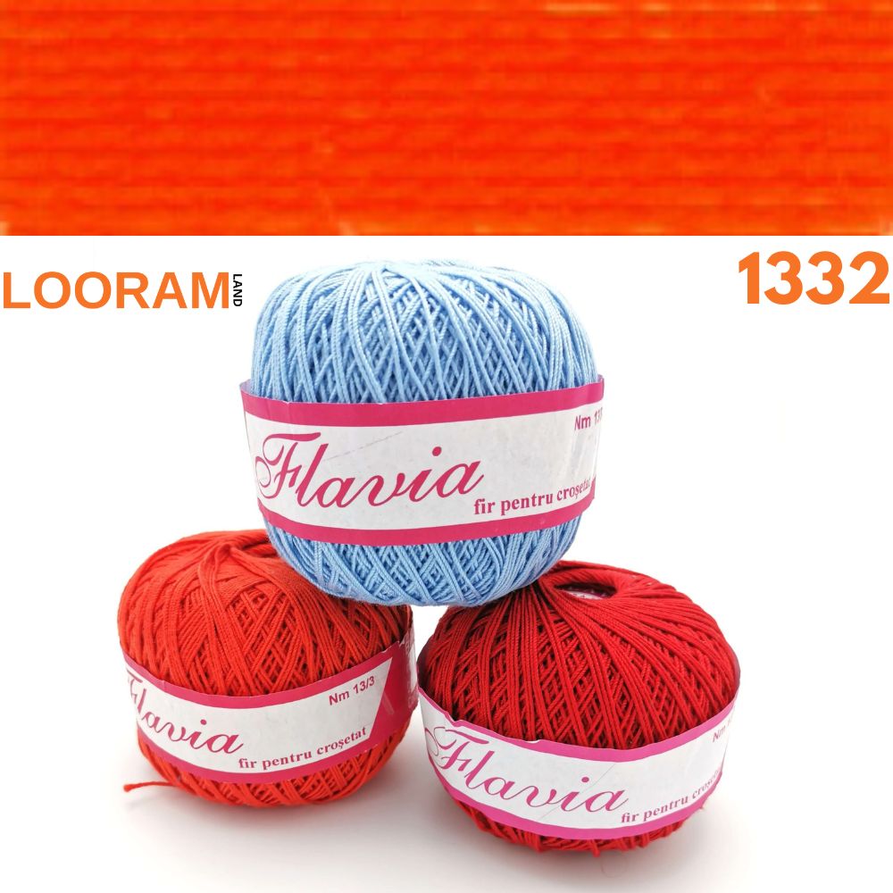 Flavia Românofir fir bumbac mercerizat rosu 1332