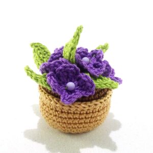 Ghiveci cu flori mov