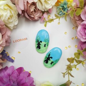 Brosa martisor handmade IEPURASI - lucrat manual portelan artizanal