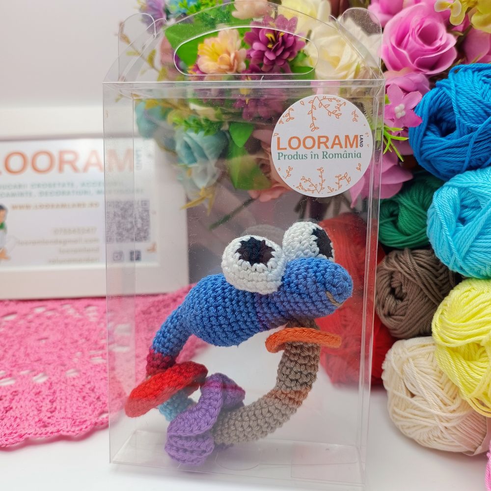 Ochios jucărie croșetată pentru dentiție bebe