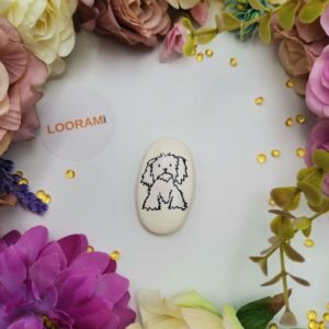 Brosa martisor handmade Catel - lucrat manual portelan artizanal