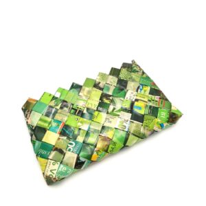 Poșetă verde din hârtie reciclată