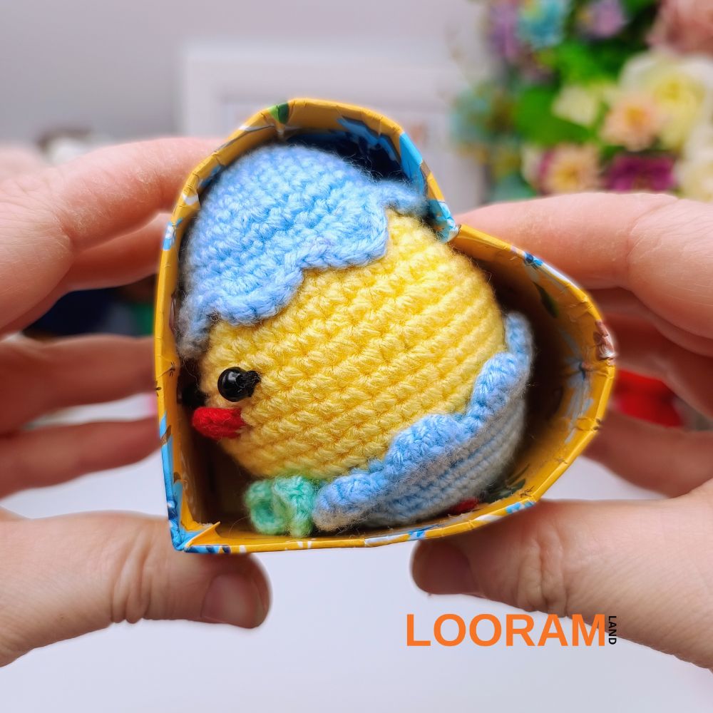 pui crosetat manual jucarie zornaitoare (1)