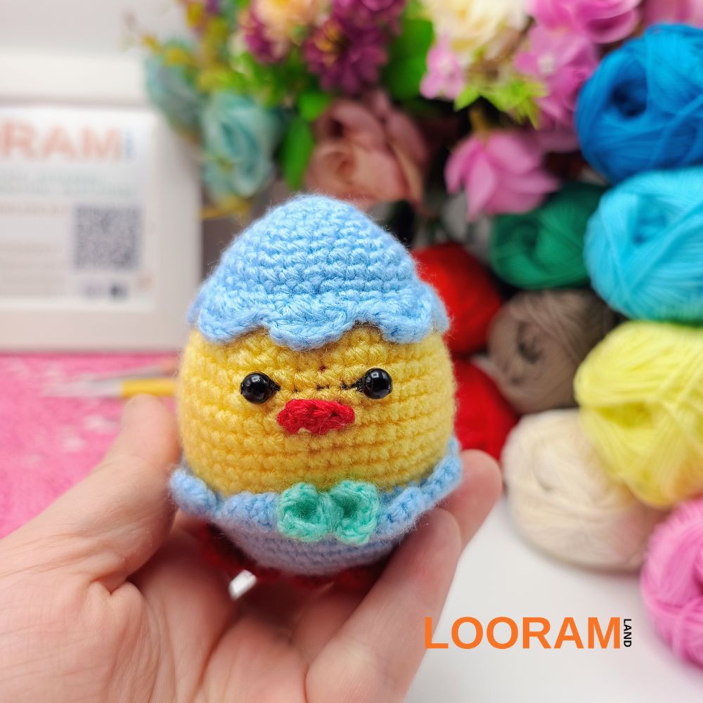 pui crosetat manual jucarie zornaitoare (5)