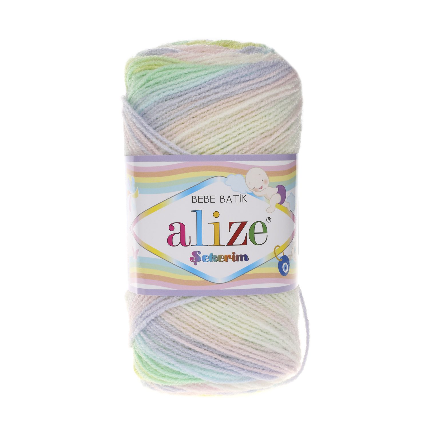 Sekerim bebe batik Alize fir acril multicolor 2132