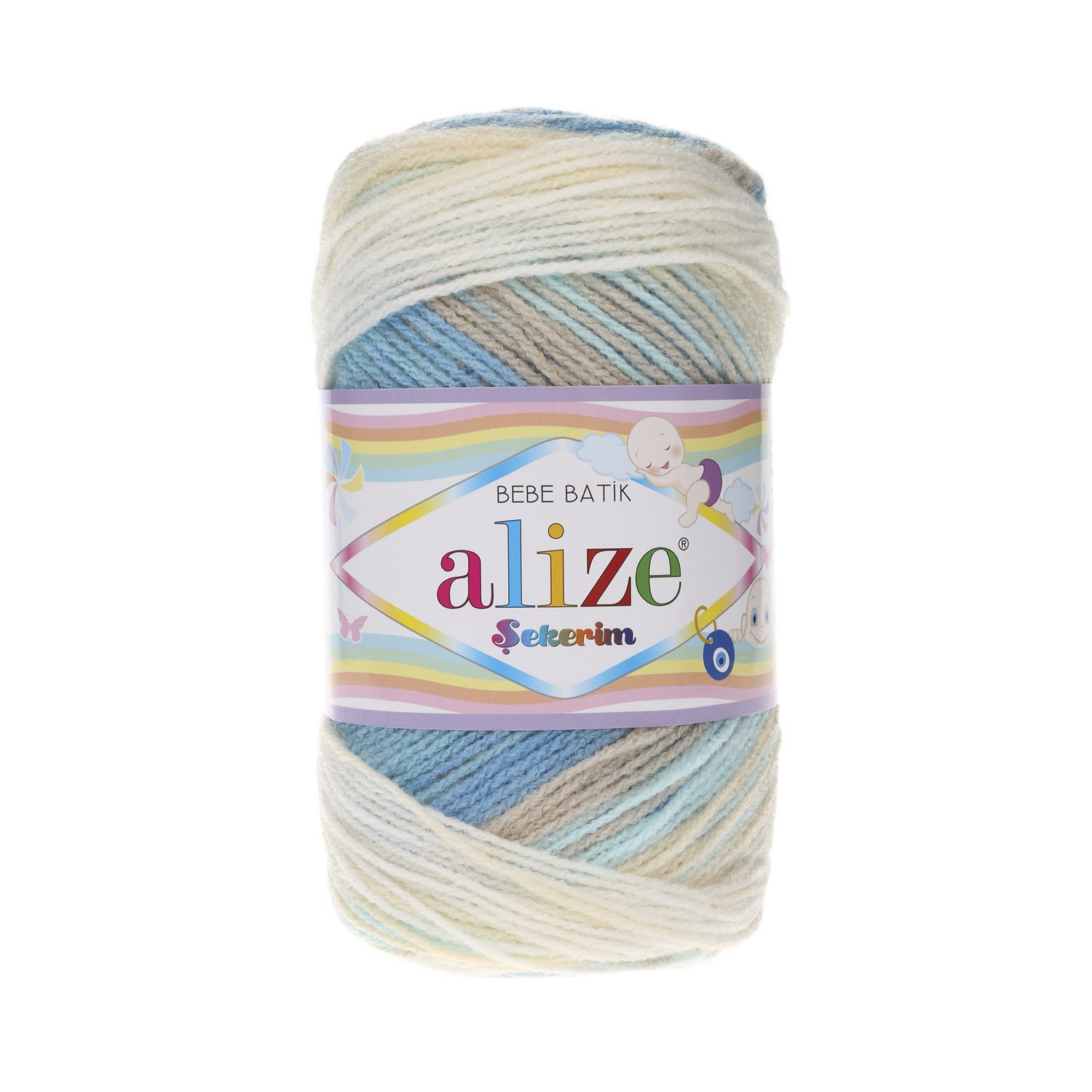 Sekerim bebe batik Alize fir acril multicolor 4398