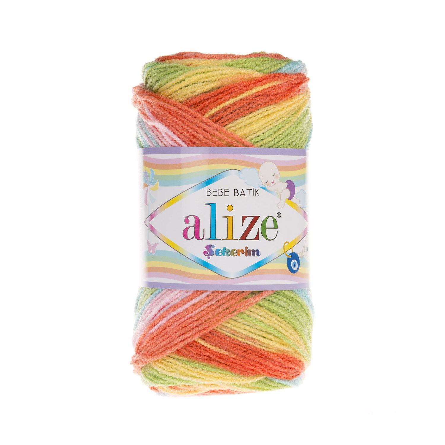Sekerim bebe batik Alize fir acril multicolor 4400