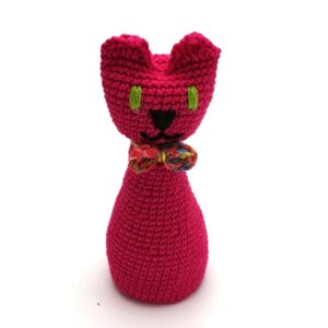 Pisica decorativa - jucarie roz