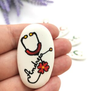 Brosa Stetoscop Andreea - martisor handmade