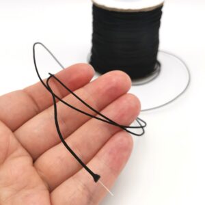 Snur negru cu guta 1 mm 10 m