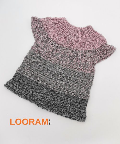 vesta tricotata manual pentru fetita 1-2 ani (3)