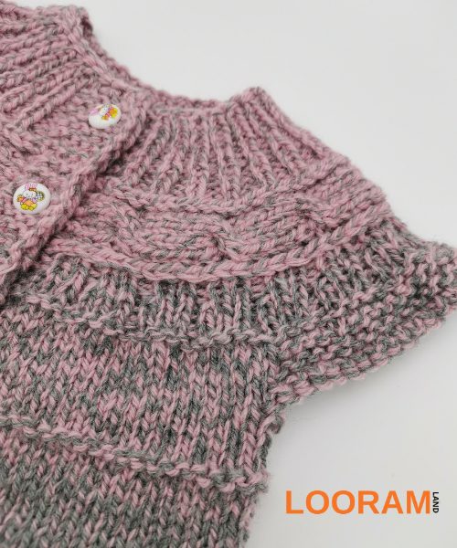 vesta tricotata manual pentru fetita 1-2 ani (4)