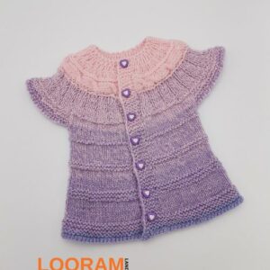 Vesta tricotata manual pentru fetita 1-2 ani