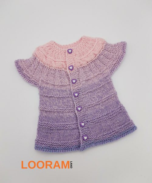 vesta tricotata manual pentru fetita 1-2 ani (7)